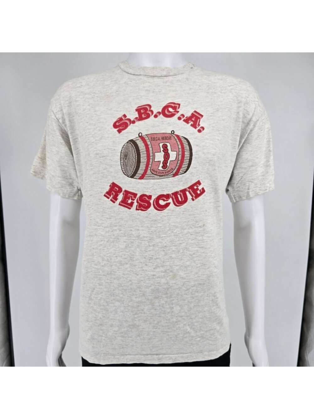 Vintage 1990s Oneita S.B.C.A. Rescue Saint Bernard Club of America T-Shirt (L)